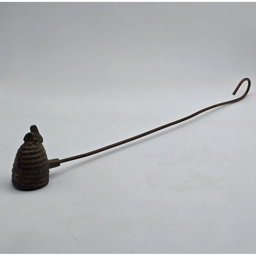 Vintage Brass Metal Candle Snuffer Beehive Bee Shaped Cottagecore Decor